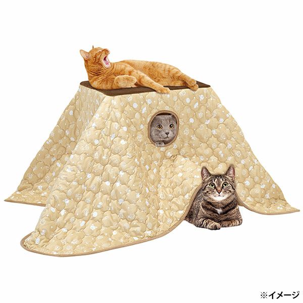 ネコこたつ2段 ブランド: NYANTA CLUB 遠赤外線こたつ 即日出荷 マルカン NYANTA CLUB 遠赤外線にゃんこの和みこたつ 2段 CT