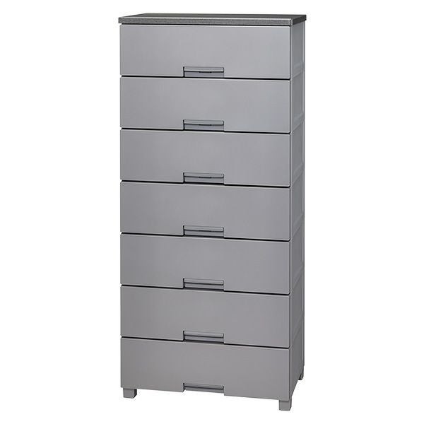 直送 日時指定不可 天馬 フィッツチェスト 6507 7段 幅65cm グレー